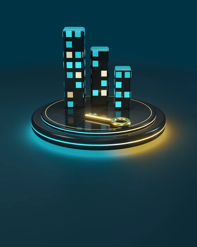3D illustration: Real estate sector