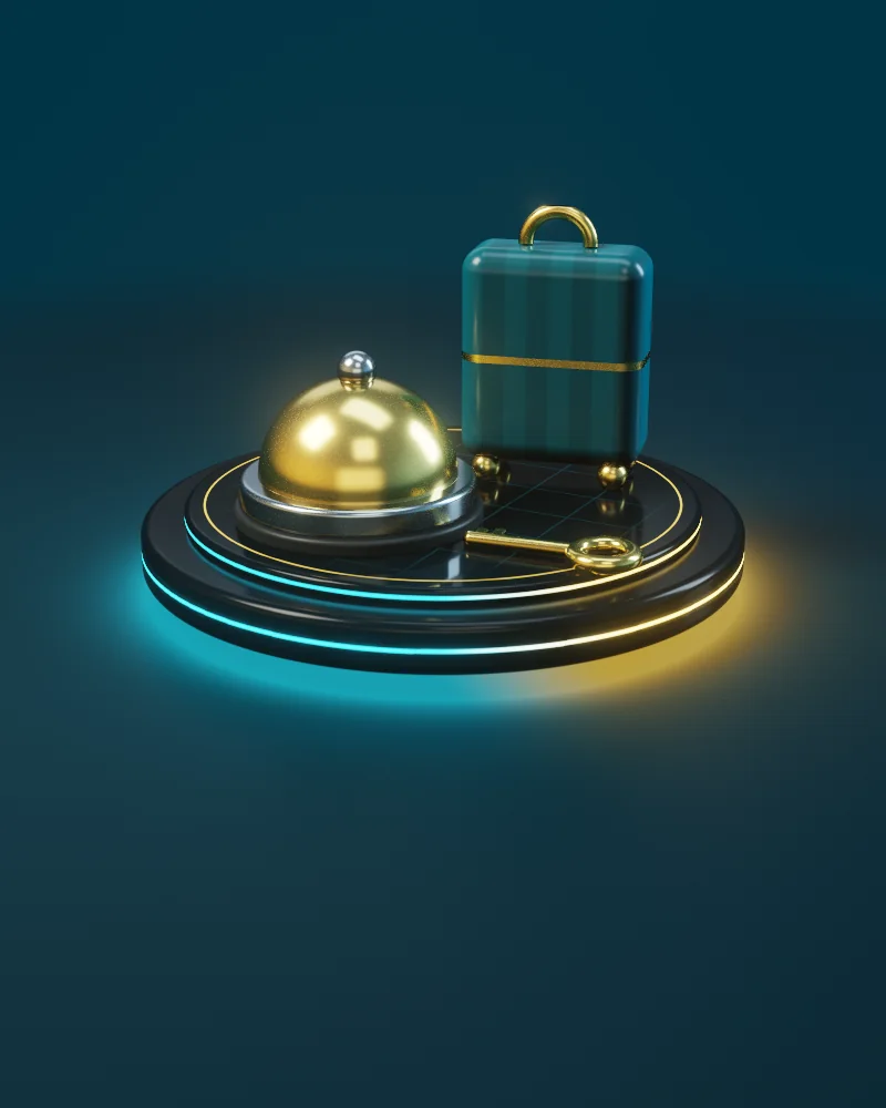 3D illustration: Hospitality and tourism sector